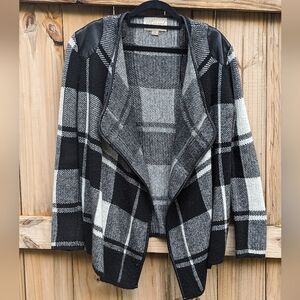 Ethereal Plaid Wool Blend Cardigan